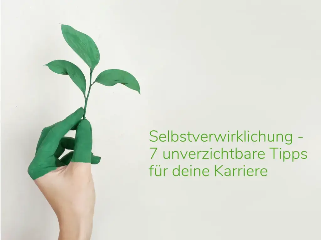 Blätter in der Hand als Bild für Selbstverwirklichung
