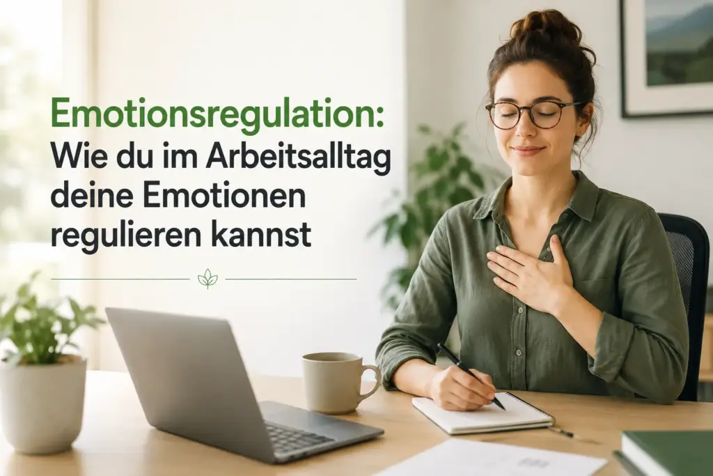 Frau praktiziert bewusst Emotionsregulation